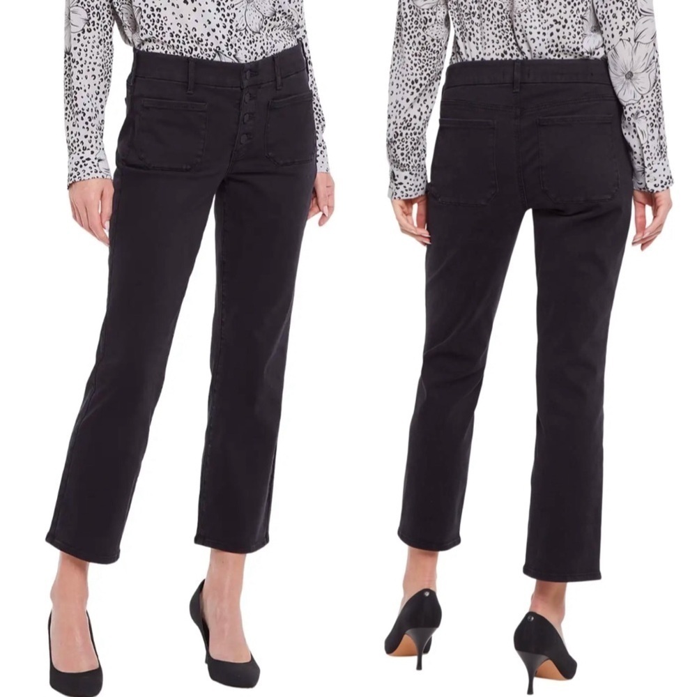 NWT NYDJ Waistmatch Marilyn Straight Ankle Pants in Trinity Black